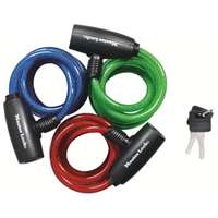 PADLOCK CABLE BLU/GRN/RED 6IN