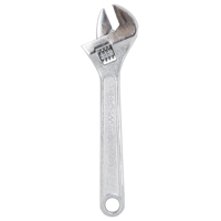 Vulcan WC917-04 Adjustable Wrench, 8 in OAL, Steel, Chrome