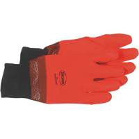 GLOVE PVC FOAM LNED ORANGE LRG