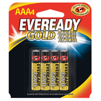 BATTERY ALKALINE GOLD 4PK/AAA