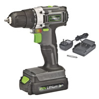 Genesis GLCD2038A Drill/Driver, Battery Included, 20 V, 1.5 mAh, 3/8 in