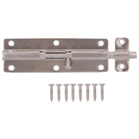 BARREL BOLT LOCKABLE 6IN SS