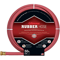 GILMOUR MFG 886501-1001/81855 Commercial Hose, 50 ft L, Rubber, Red