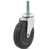 3" L/DUTY RBR./SWIVEL CASTER