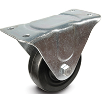 4" G/Duty Rubber Plate Caster