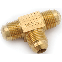 TEE FLARE BRASS 1/4 IN