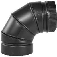 STOVEPIPE 6IN ELBOW 90DEG BLK