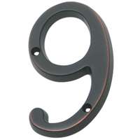 4" Bronze House Number #9