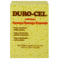 Duro-Cel 03320 Sponge; 5 in L; 3 in W; 1/2 in Thick; Cellulose; Yellow