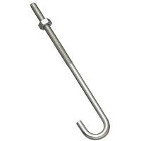 NAT-N232900 BOLT J-HOOK 1/4X6 ZI