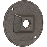 4" RND CVR 1/2"X1-HOLE W/P BRNZ