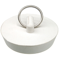 STOPPER DRAIN RUBBER 1-3/4 WHT