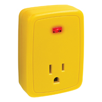 OUTLET SNGL W/INDICATOR LIGHT