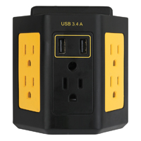 TAP 5-OUTLET/2-USB 3.4A