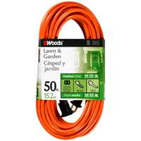 CORD EXT OUTDOOR 16/2X50FT ORG