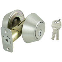 DEADBOLT DBL CYL SS KA3 BOX PK