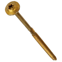 GRK Fasteners RSS 96005 Structural Screw, 4 in L, Round Head, Star Drive,