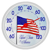 DIAL THERMOMETER FLAG 12"