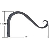 Landscapers Select GB-3021 Hanging Plant Hook, 5-3/4 in L, 3.5 in H, Steel,