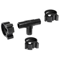 PEX TEE W/CLAMP BLACK 1IN