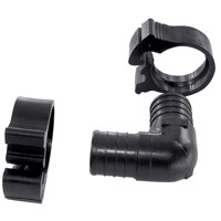 PEX ELBOW W/CLAMP BLACK 1IN