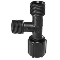 PEX TEE BLACK 1/2MX1/2INBSP