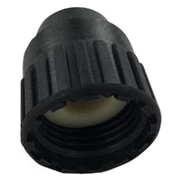 PEX CAP BLACK 1/2IN