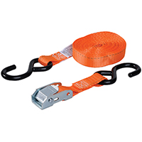 KEEPER 89115 Tie-Down, 1 in W, 15 ft L, Orange, 400 lb Working Load, S-Hook