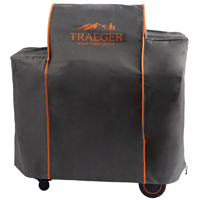 Traeger BAC359 Grill Cover, 11-1/2 in W, 3.13 in D, 10-1/2 in H, Vinyl, Gray