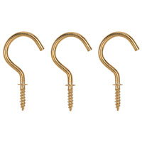 CUP HOOK 1-1/4IN SOLID BRASS