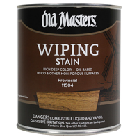 Old Masters 11504 Wiping Stain, Provincial, Liquid, 1 qt, Can