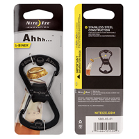 S-BINER & BOTTLE OPENER BLACK