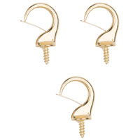 SAFETY HOOKS POL BRASS 1-1/4IN