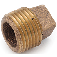 PLUG CORED BRASS 3/4 IN