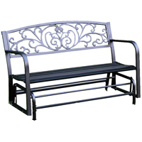 GLIDER BENCH DECORATIVE STEEL