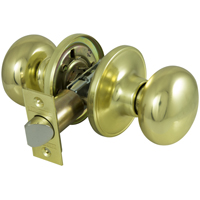 ProSource TF730V-PS Door Knob, Knob Handle, Metal, Polished Brass, 2-3/8 to