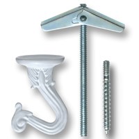 HOOK SWAG 2PC WHITE ENAMEL