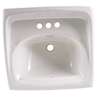 SINK LAV WLMT D-SHAP 20X18 WHT