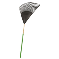 Landscapers Select 34590 Lawn/Leaf Rake, Poly Tine, 30-Tine, Wood Handle, 48