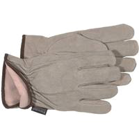 GLOVE SPLT COWHIDE LTHR LNED M