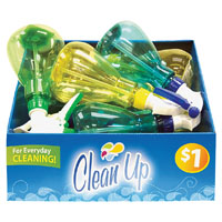 FLP Clean-Up 8870 Spray Bottle, 6 oz Capacity, Plastic, Assorted