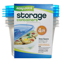 DISP & LIDS SQ 4PK 34 OZ