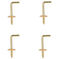 SHOULDER HOOK BRASS 3/4IN 4PC