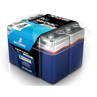 BATTERY ALKALINE 9V 750MAH 8PK