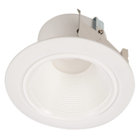 Halo RL4 Series RLD4069301EWHR Baffle Trim, 4 in Dia Recessed Can, Aluminum Body, White, Matte
