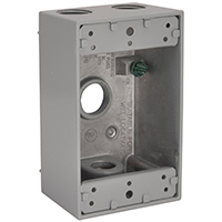 BOX OUTLET ALUM 1G 18.3CU GRAY