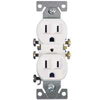 270W WHITE GROUNDED RECEPTACLE