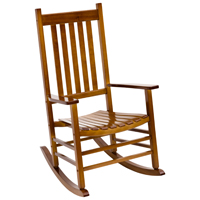 CHAIR ROCKING WOOD NATURAL BRN