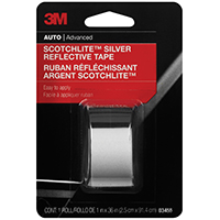 Scotchlite 03455 Reflective Safety Tape, 36 in L, 1 in W, Silver