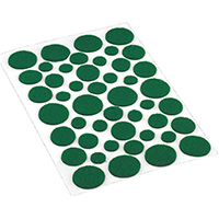 Shepherd Hardware 9423 Furniture Pad, Felt Cloth, Green, Round